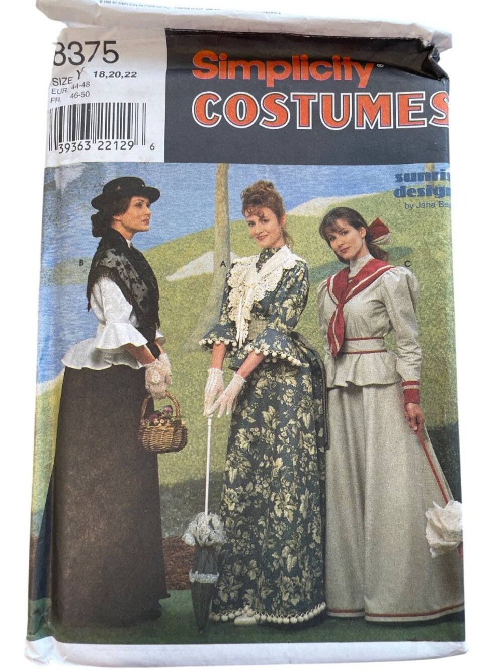 Simplicity 8375 Pattern Edwardian Mary Poppins Sizes 18-22 Costume UNCUT